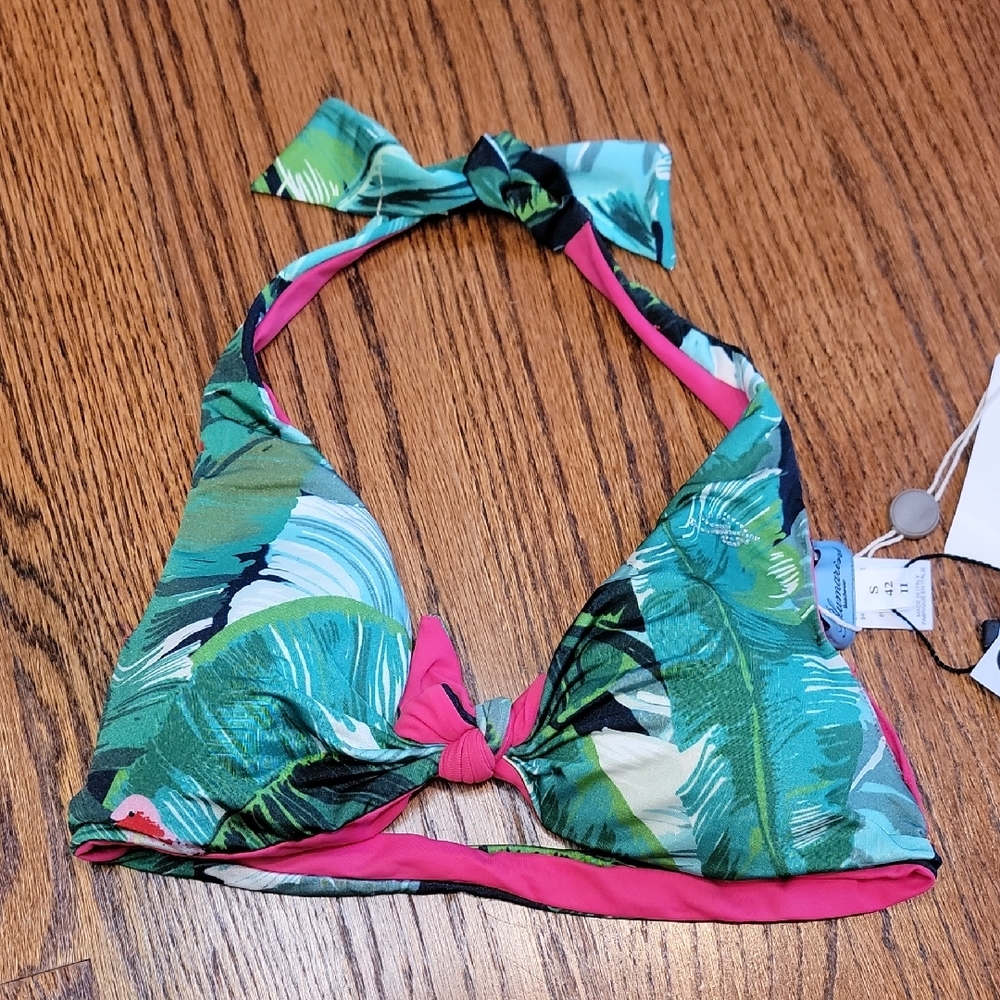 Blumarine Beachwear Bikini Top Only, Halter Tie, Size Small, Italian 42, NWT